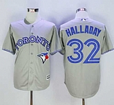 Toronto Blue Jays #32 Roy Halladay Gray New Cool Base Stitched Baseball Jersey,baseball caps,new era cap wholesale,wholesale hats